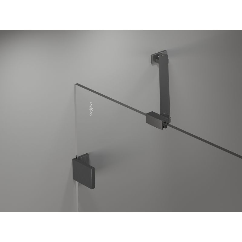 Parawan nawannowy Mexen Lunar gun gray szczotkowany 130 x 150 cm 2-skrzydłowy 1 szt