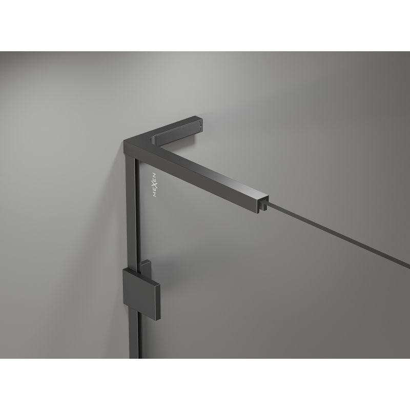 Parawan nawannowy Mexen Lunar L gun metal 90x150 cm 2-skrzydłowy 1 szt