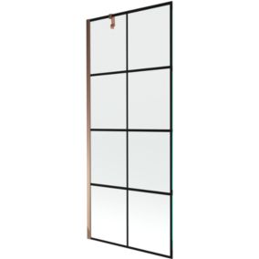 Parawan nawannowy Mexen Next czarny wzór/różowe złoto 80x150 cm 1 szt.