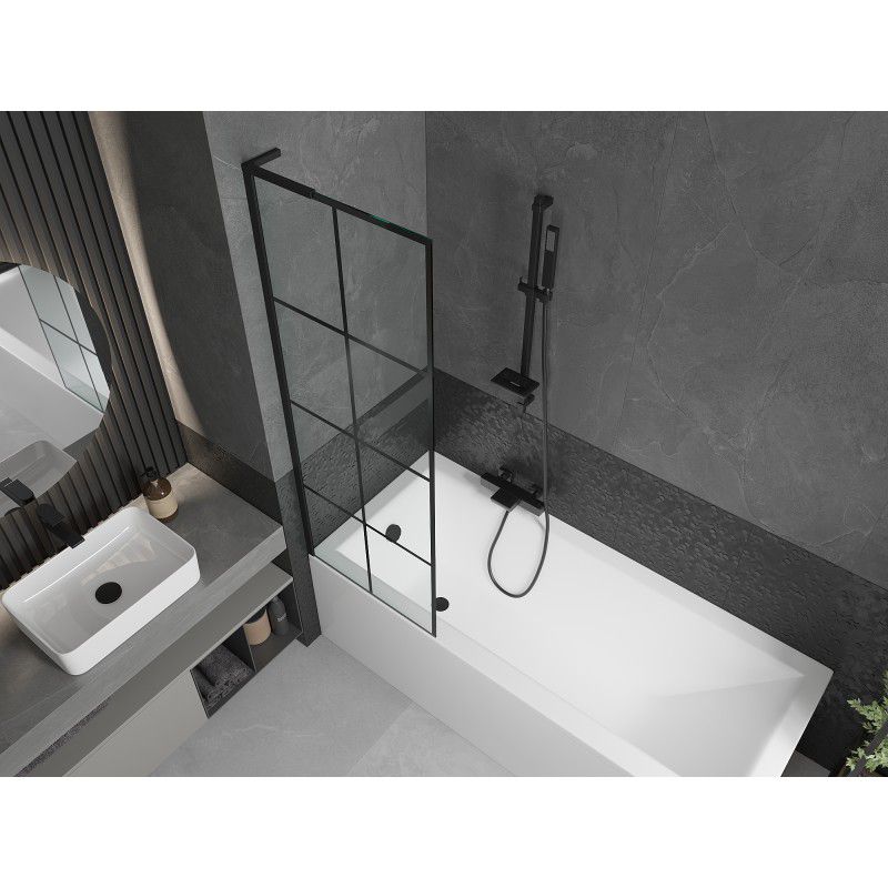 Parawan nawannowy Mexen Next L czarny wzór 60x150 1 szt.