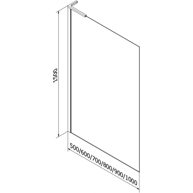 Parawan nawannowy Mexen Next L czarny wzór 60x150 cm  895-060-000-03-70-01 1 szt.