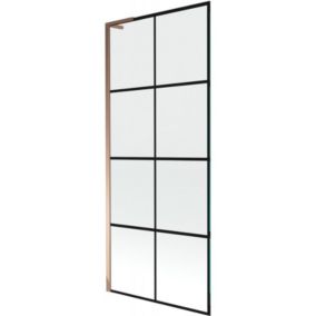 Parawan nawannowy Mexen Next L czarny wzór różowe złoto 80x150 cm 1 szt.