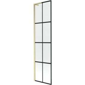 Parawan nawannowy Mexen Next L czarny wzór, złoty szczotkowany 50x150 cm 1 szt.
