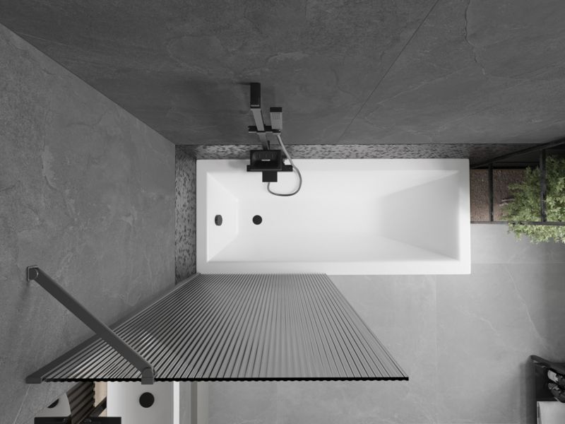 Parawan nawannowy Mexen Next prążki gun metal 80x150 cm 1 szt.
