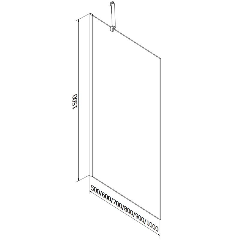 Parawan nawannowy Mexen Next szron 60x150 cm 1 szt.