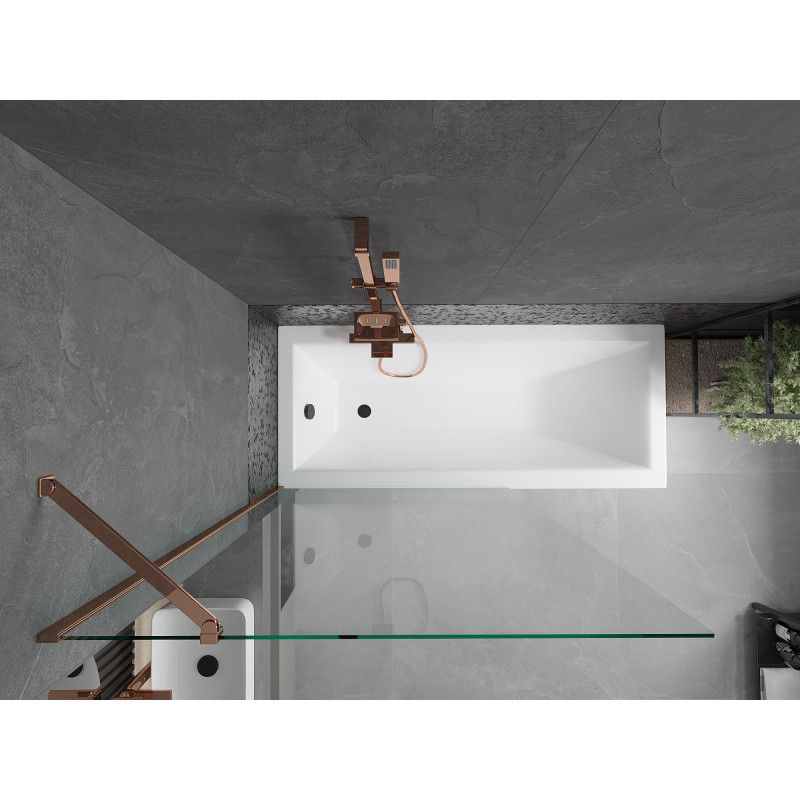 Parawan nawannowy Mexen Next transparent różowe złoto 90x150 cm 1 szt.
