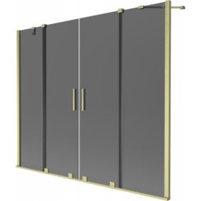 Parawan nawannowy Mexen Velar duo grafit złoty 200x150 cm 1 szt.