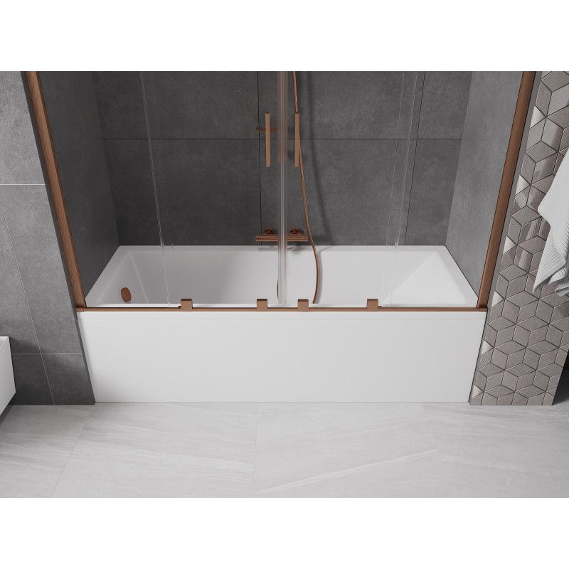 Parawan nawannowy Mexen Velar Duo miedź szczotkowana 200x150 cm 1 szt.