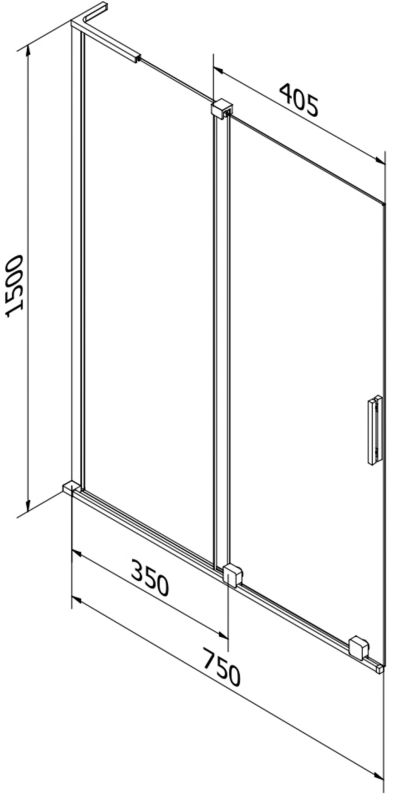 Parawan nawannowy Mexen Velar grafit 75x150 cm 1 szt.