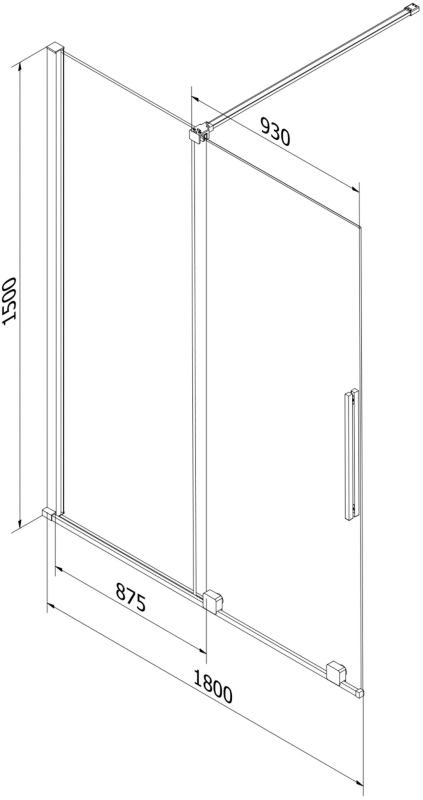 Parawan nawannowy Mexen Velar gun metal, 180 x 150 cm, 1 szt.