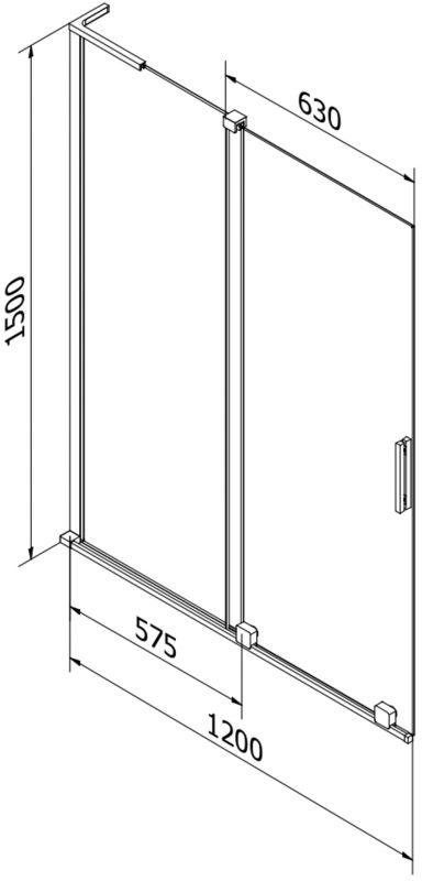 Parawan nawannowy Mexen Velar L różowe złoto 120x150 cm  896-120-003-01-601 szt.