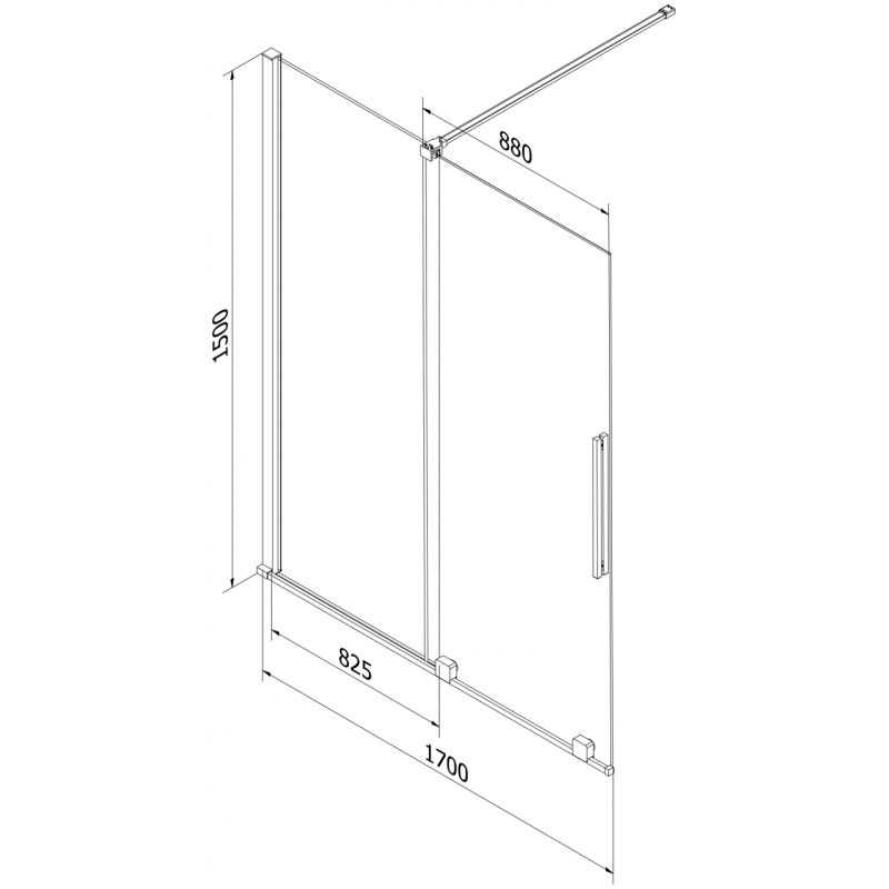 Parawan nawannowy Mexen Velar szron 170x150 cm 1 szt.