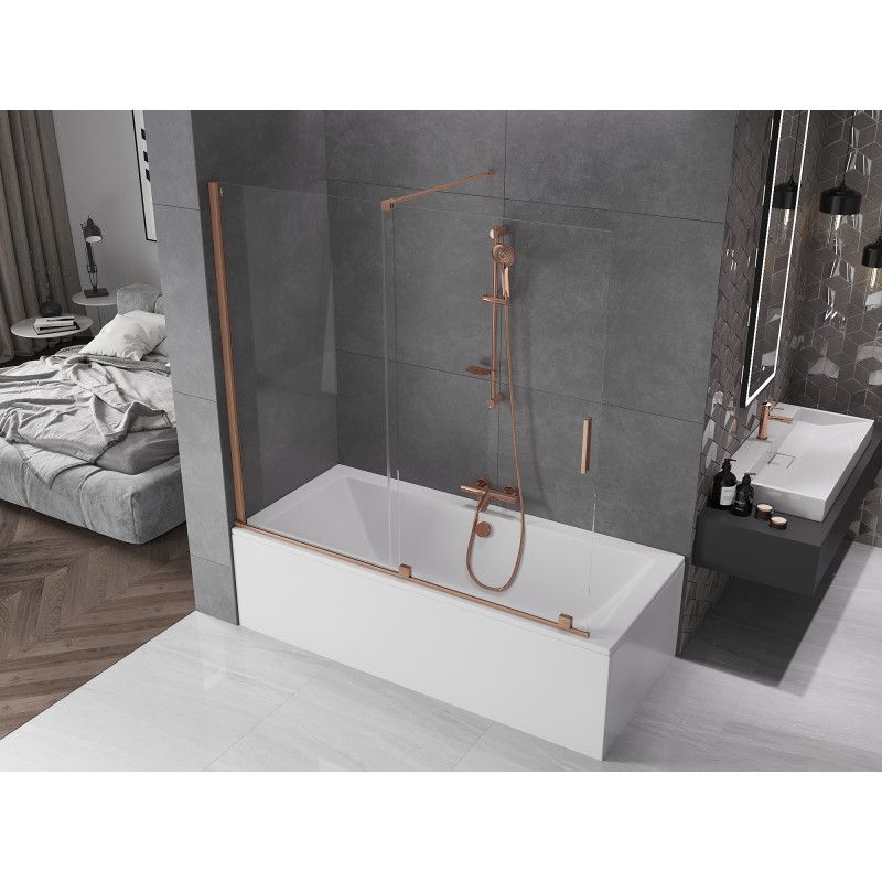 Parawan nawannowy Mexen Velar transparent miedź 170x150 1 szt.