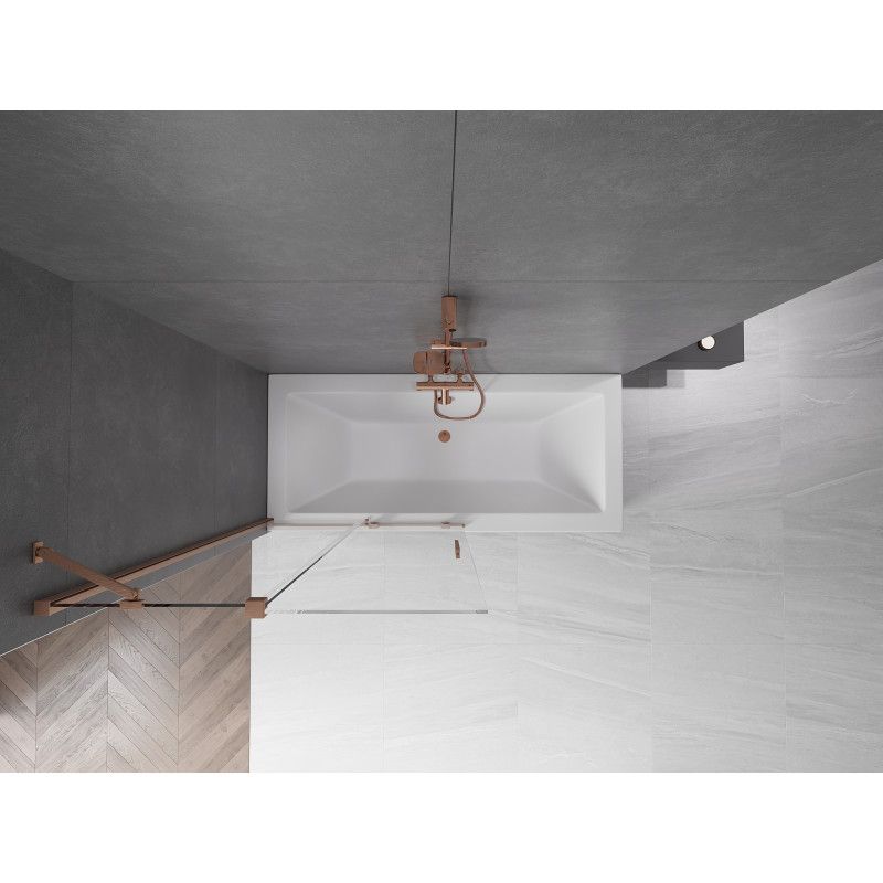 Parawan nawannowy Mexen Velar transparent miedź szczotkowana 100x150 1 szt.