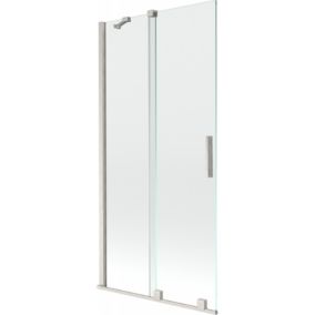 Parawan nawannowy Mexen Velar transparent nikiel szczotkowany 90x150cm 1 szt.