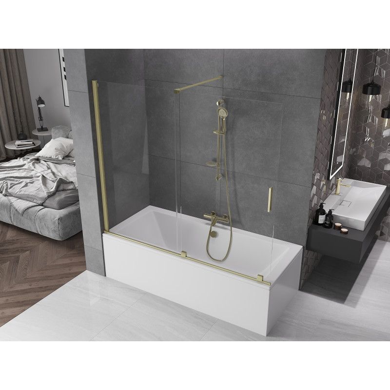 Parawan nawannowy Mexen Velar transparentny złoty 180x150 cm 1 szt.