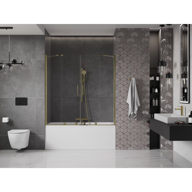 Parawan nawannowy Mexen Velar złoty transparent 160x150 cm 1 szt.