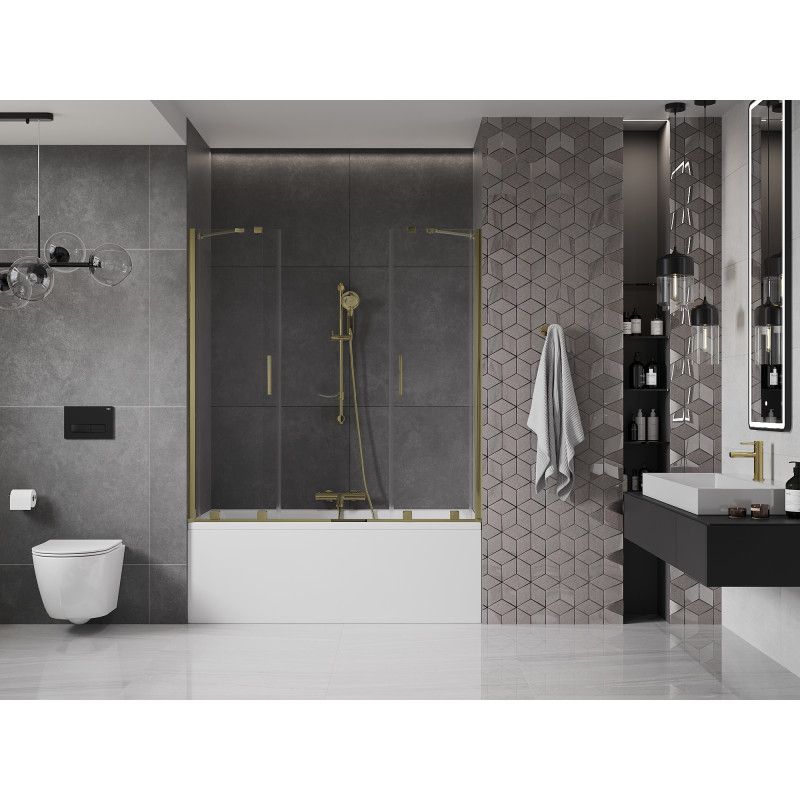 Parawan nawannowy Mexen Velar złoty transparent 160x150 cm 1 szt.
