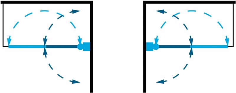 Parawan nawannowy Omnires Kingston 120 cm czarny mat szkło przezroczyste 1 szt.