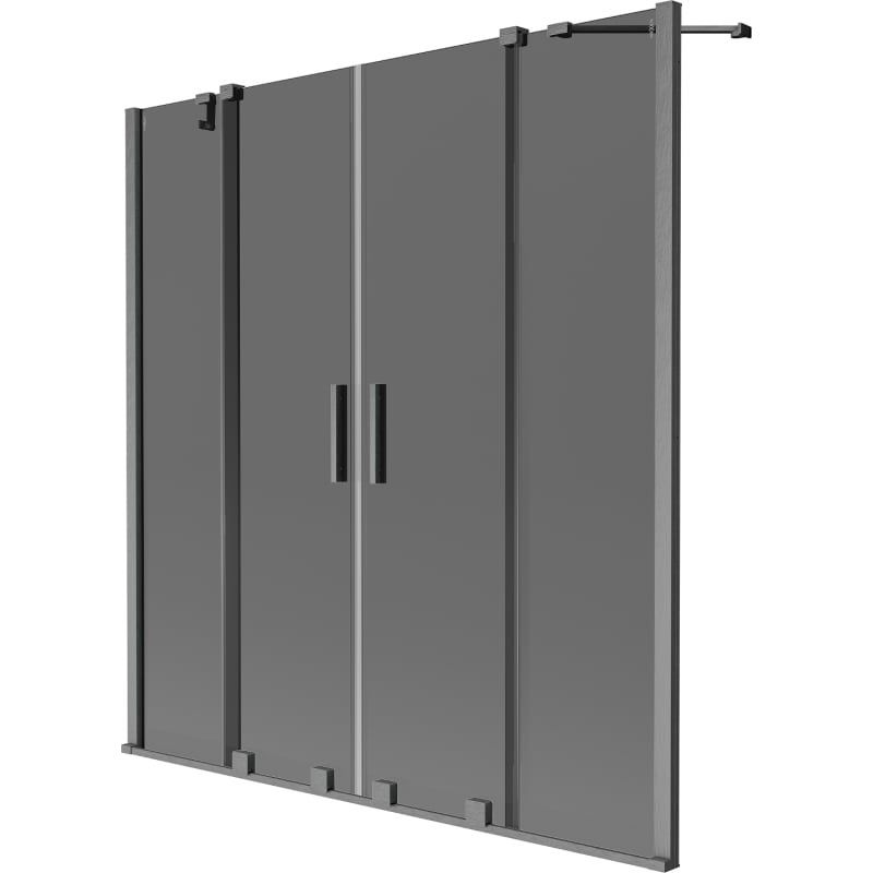Parawan nawannowy przesuwany Mexen Velar grafit gun gray 160x150 cm 1 szt.