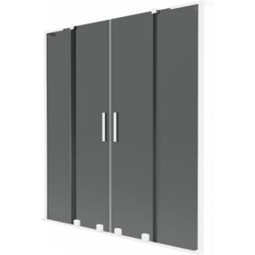 Parawan nawannowy przesuwany Mexen Velar L grafit 160x150 cm 1 szt.