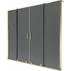 Parawan nawannowy przesuwany Mexen Velar L grafit 200x150 cm 1 szt.
