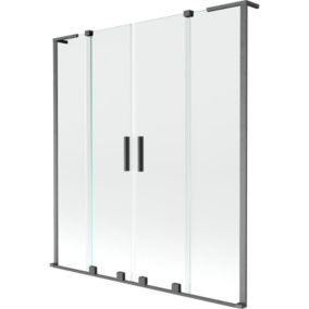 Parawan nawannowy przesuwany Mexen Velar L gun gray 150x150 cm 1 szt.