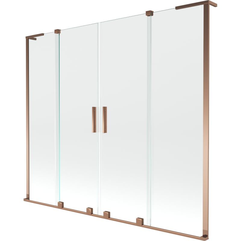 Parawan nawannowy przesuwany Mexen Velar L różowe złoto 180x150cm 1 szt.