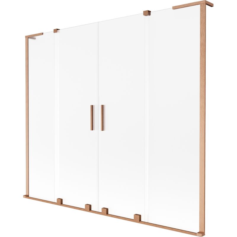 Parawan nawannowy przesuwany Mexen Velar L szron 200x150 cm 1 szt.