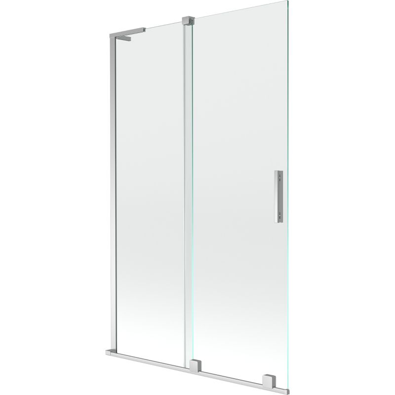 Parawan nawannowy przesuwany Mexen Velar transparent chrom 110x150 cm 1 szt.