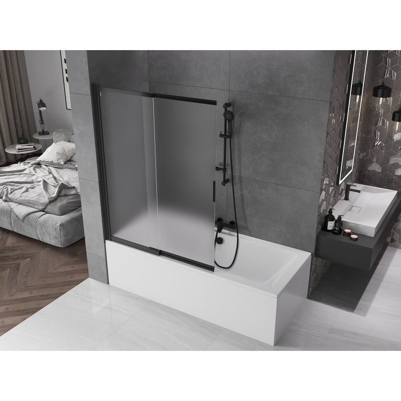 Parawan nawannowy przesuwny Mexen Fox czarny 120x150 1 szt.