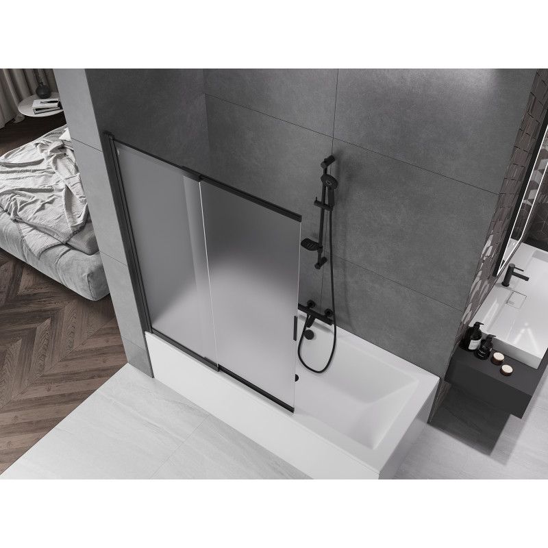 Parawan nawannowy przesuwny Mexen Fox czarny 120x150 1 szt.