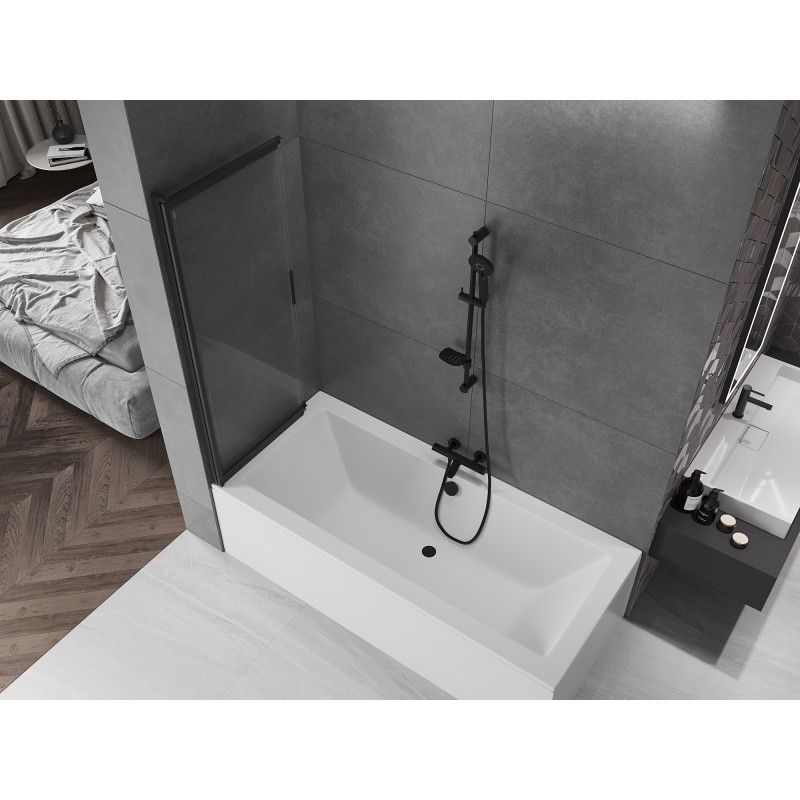 Parawan nawannowy przesuwny Mexen Fox czarny 120x150 cm 1 szt.
