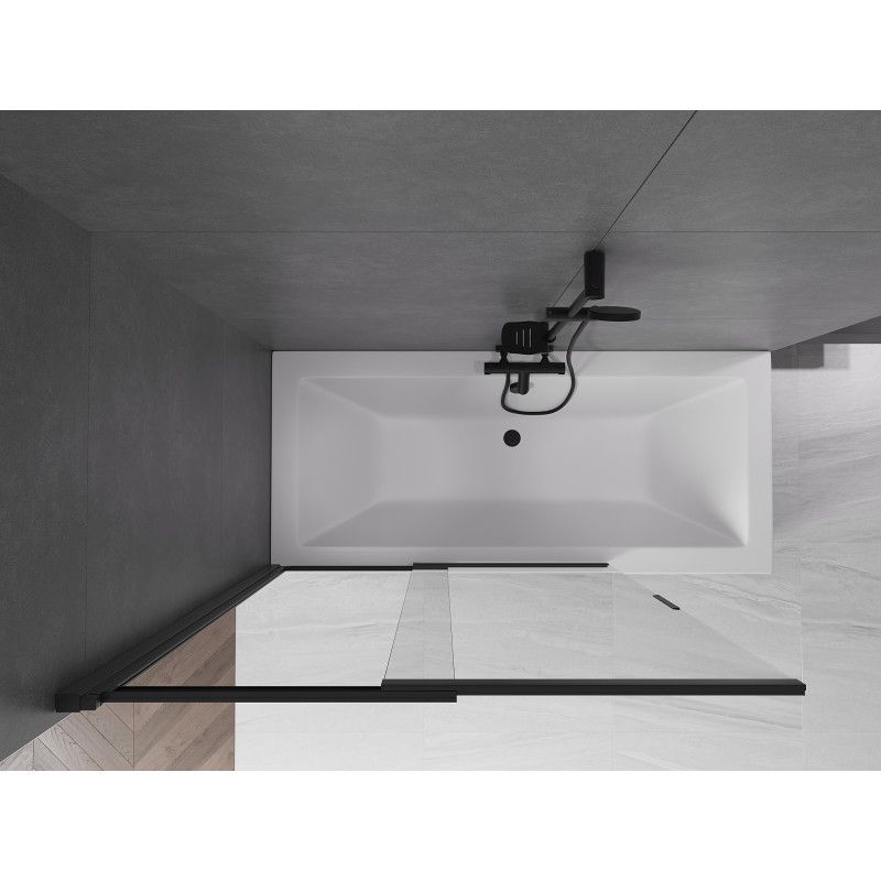 Parawan nawannowy przesuwny Mexen Fox czarny 120x150 cm 1 szt.