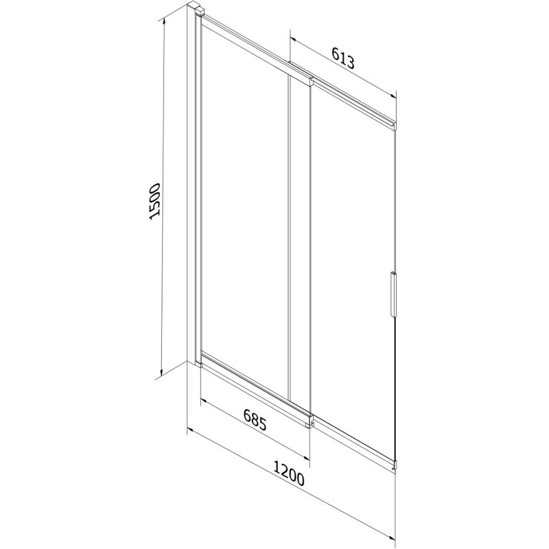 Parawan nawannowy przesuwny Mexen Fox czarny 120x150 cm 1 szt.