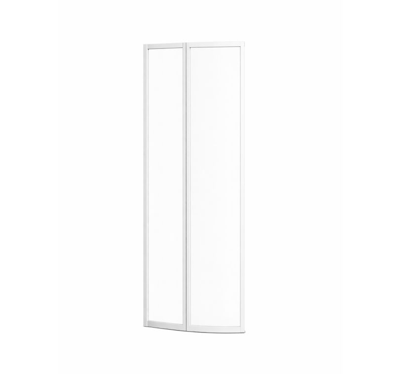 Parawan nawannowy Ravak VSK2 Rosa 160 L dwuczęściowy szkło transparent biały 1 szt.