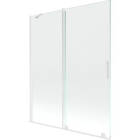 Parawan nawannowy rozsuwany Mexen Velar biały 140x150 cm 1 szt.