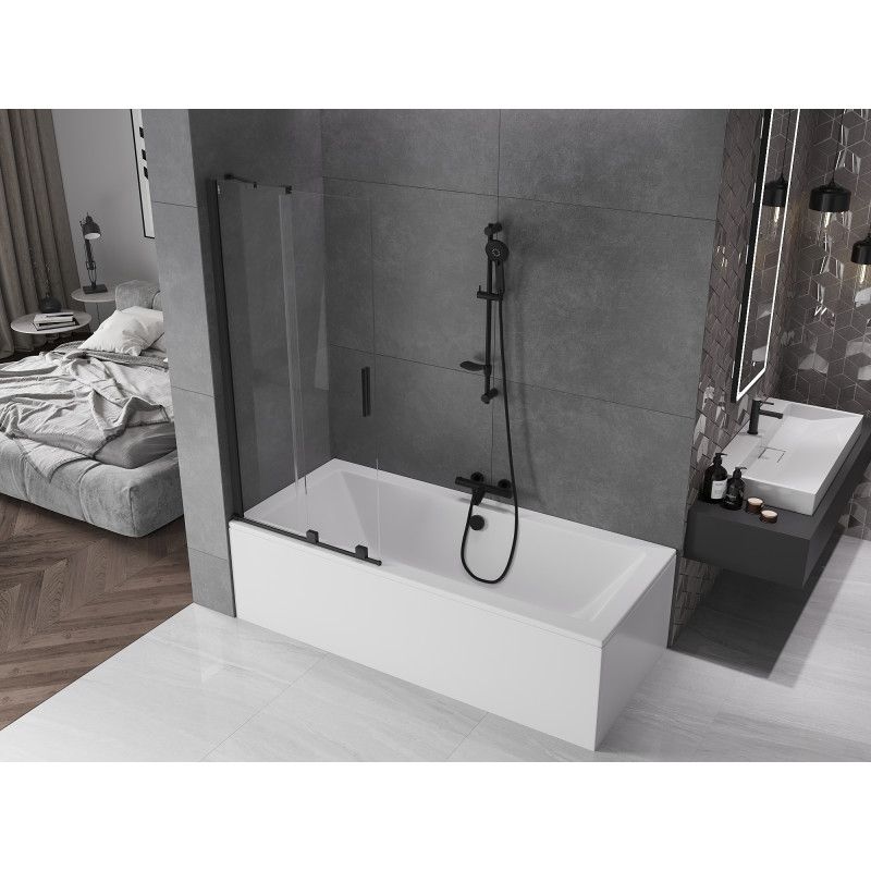 Parawan nawannowy rozsuwany Mexen Velar czarny 80x150 cm 1 szt.