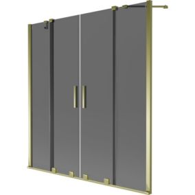 Parawan nawannowy rozsuwany Mexen Velar grafit 150x150 cm 1 szt.