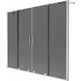 Parawan nawannowy rozsuwany Mexen Velar grafit 190x150 cm 1 szt.