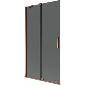 Parawan nawannowy rozsuwany Mexen Velar grafit różowe złoto 100 x 150 cm 1 szt.