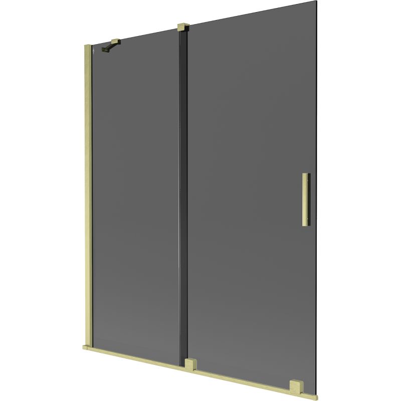 Parawan nawannowy rozsuwany Mexen Velar grafit-złoty 140x150 cm 1 szt.