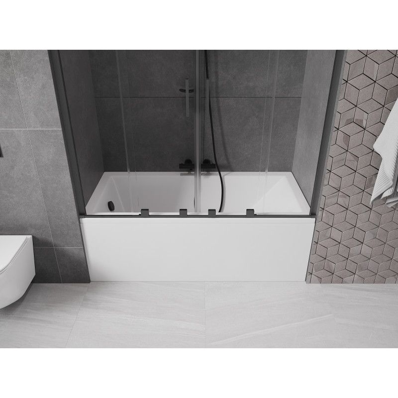 Parawan nawannowy rozsuwany Mexen Velar gun gray 140x150 1 szt.
