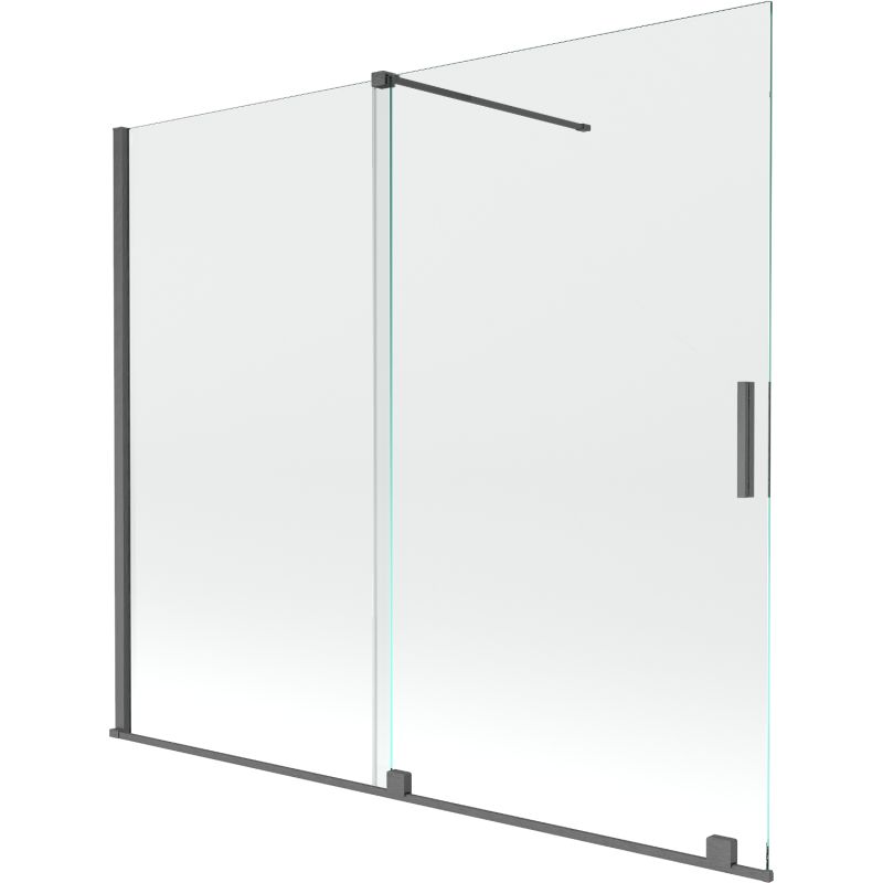 Parawan nawannowy rozsuwany Mexen Velar gun gray 180x150 cm 1 szt.