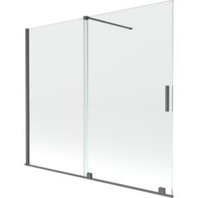 Parawan nawannowy rozsuwany Mexen Velar gun gray 180x150 cm 1 szt.