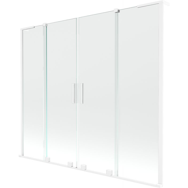 Parawan nawannowy rozsuwany Mexen Velar L biały 170 x 150 cm 1 szt.