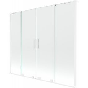 Parawan nawannowy rozsuwany Mexen Velar L biały 170 x 150 cm 1 szt.