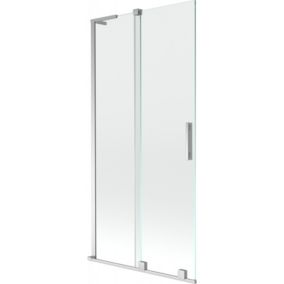 Parawan nawannowy rozsuwany Mexen Velar L chrom transparent 90x150 cm 1 szt.