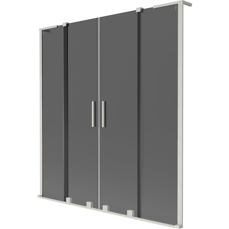 Parawan nawannowy rozsuwany Mexen Velar L grafit 140x150 cm 1 szt.