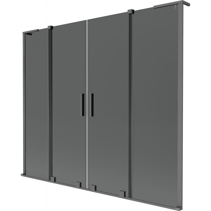 Parawan nawannowy rozsuwany Mexen Velar L grafit 200 x 150 cm 1 szt.